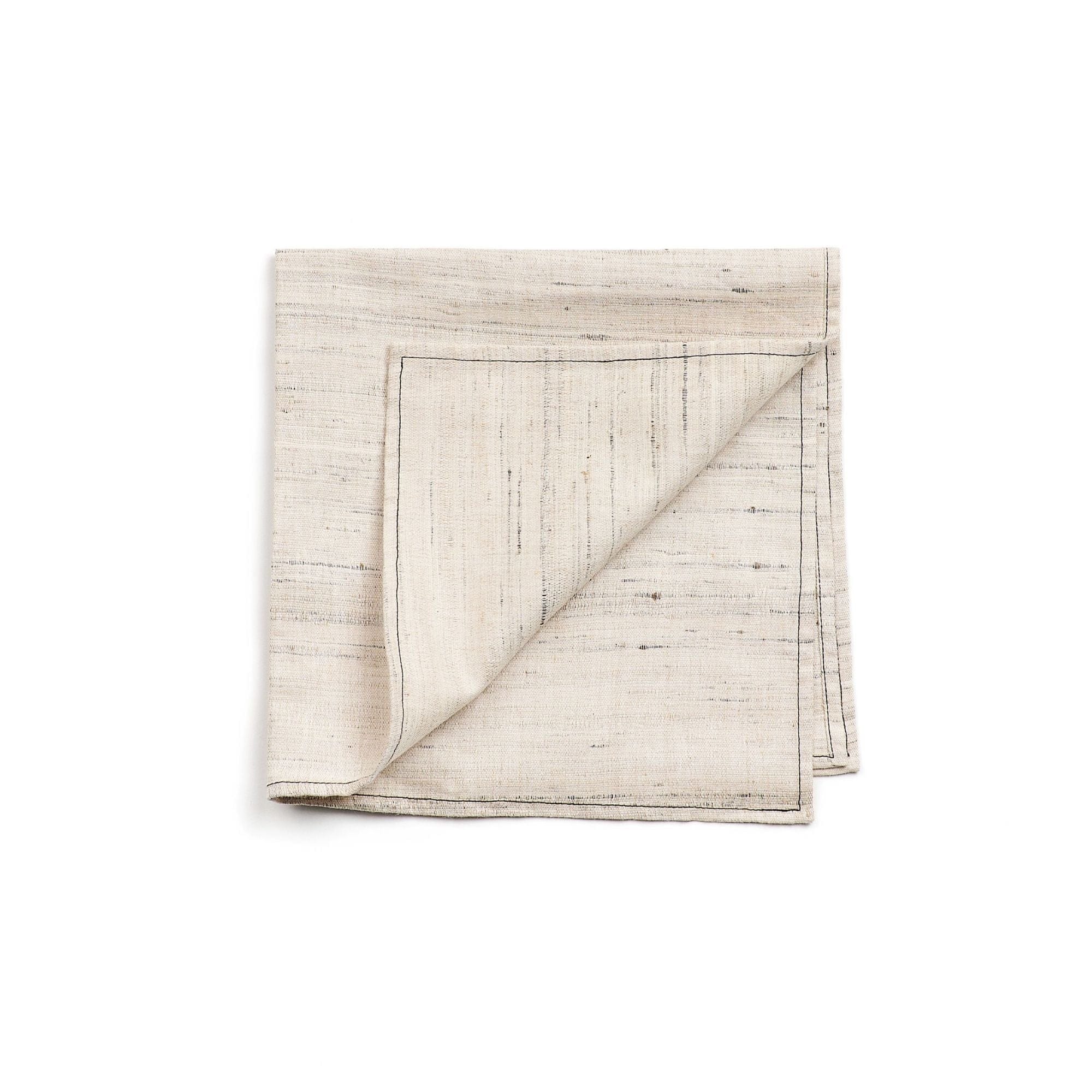S/4 Kora Off White Peace Silk Handloom Napkin
