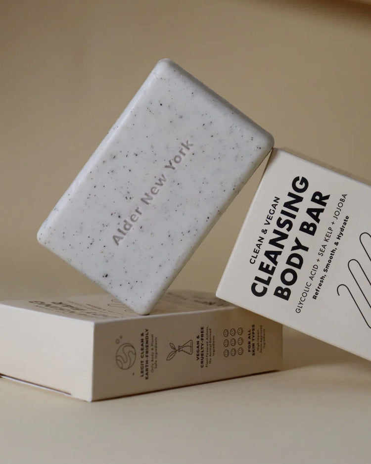 Closeup of Alder New York Cleansing Body Bar