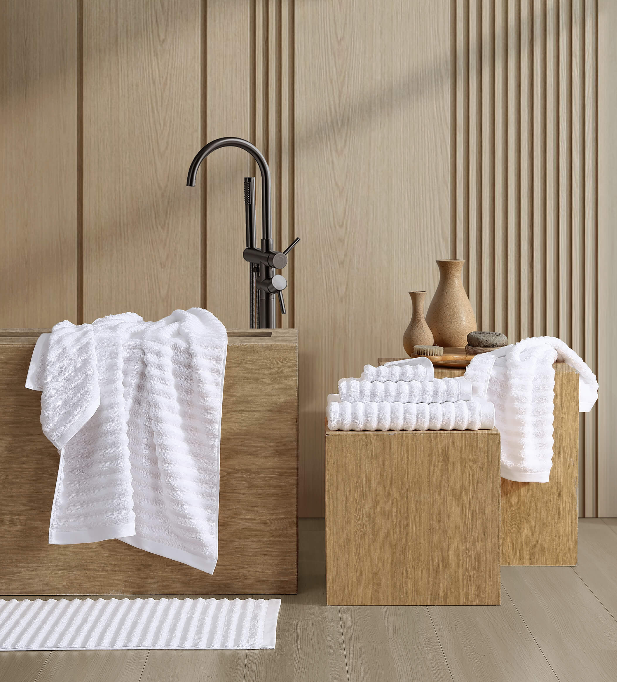 Turkish Cotton Rib Bath Mat