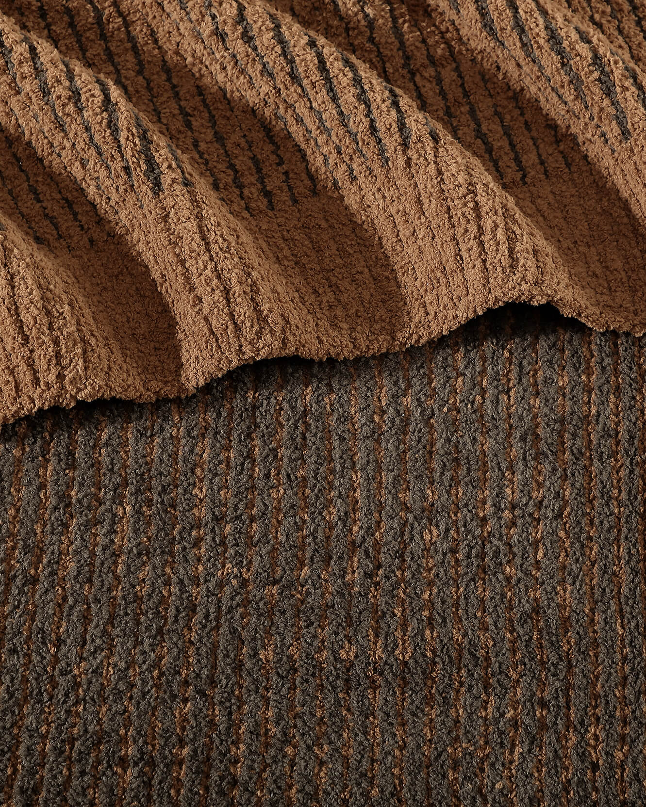 Two-Tone Ribbed Bed Blanket