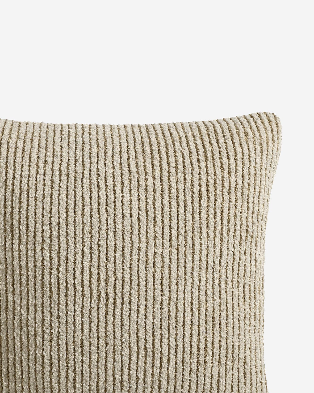 Two-Tone Ribbed Throw Pillow
