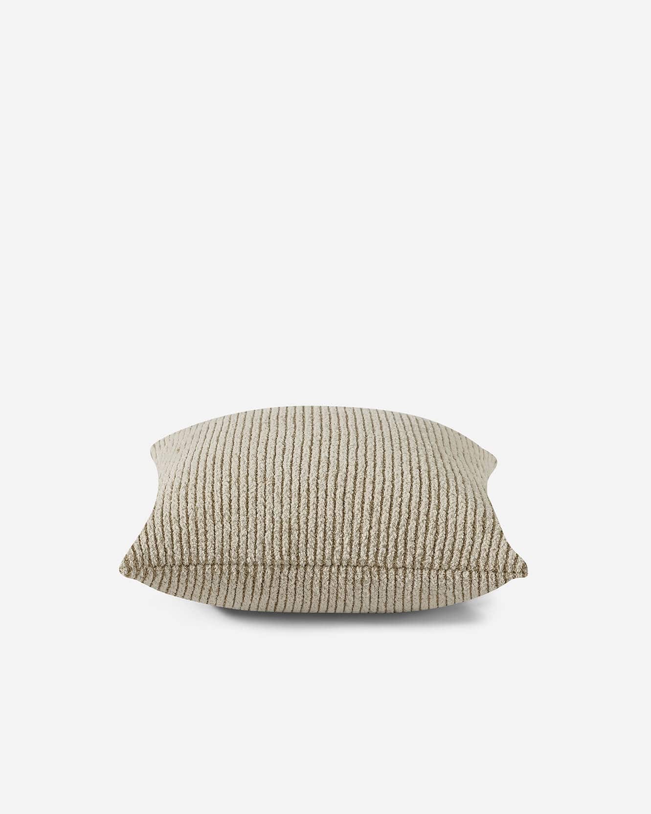 Two-Tone Ribbed Throw Pillow