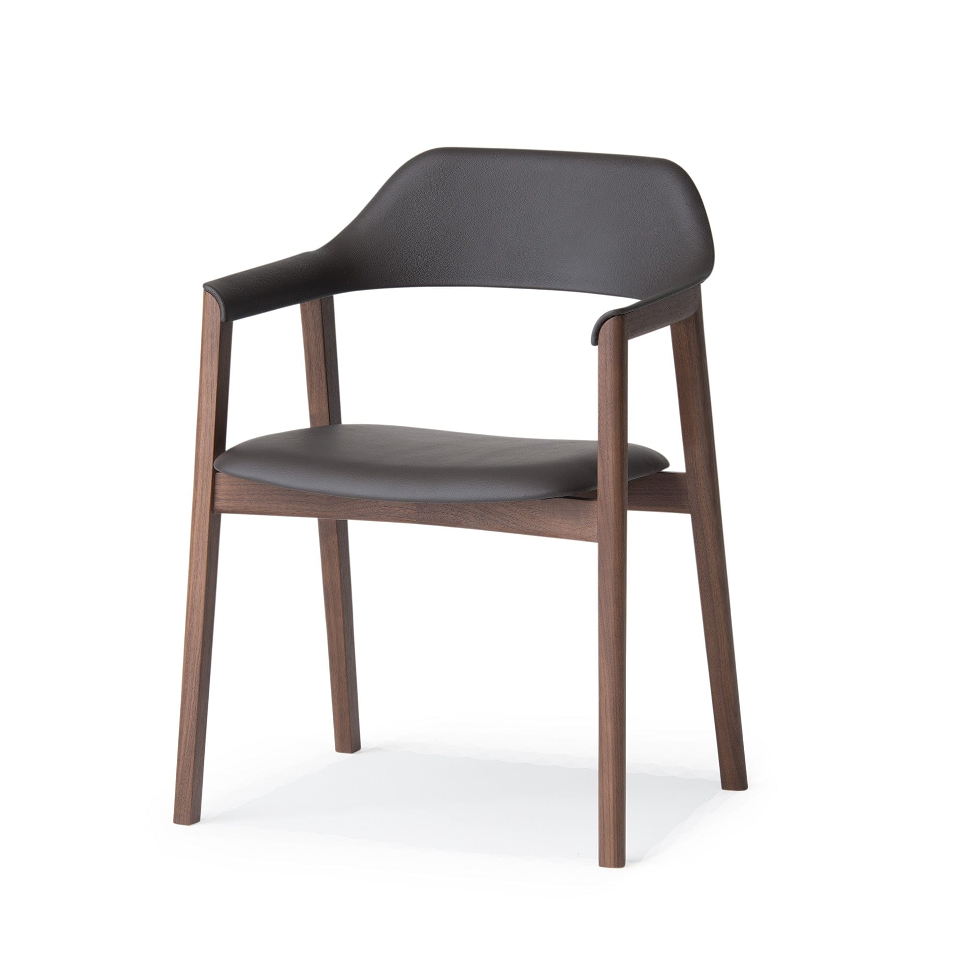 TEN Armchair Upholstered Back (upholstered seat), Walnut Natural - Quick Ship / L3 BQ-BL
