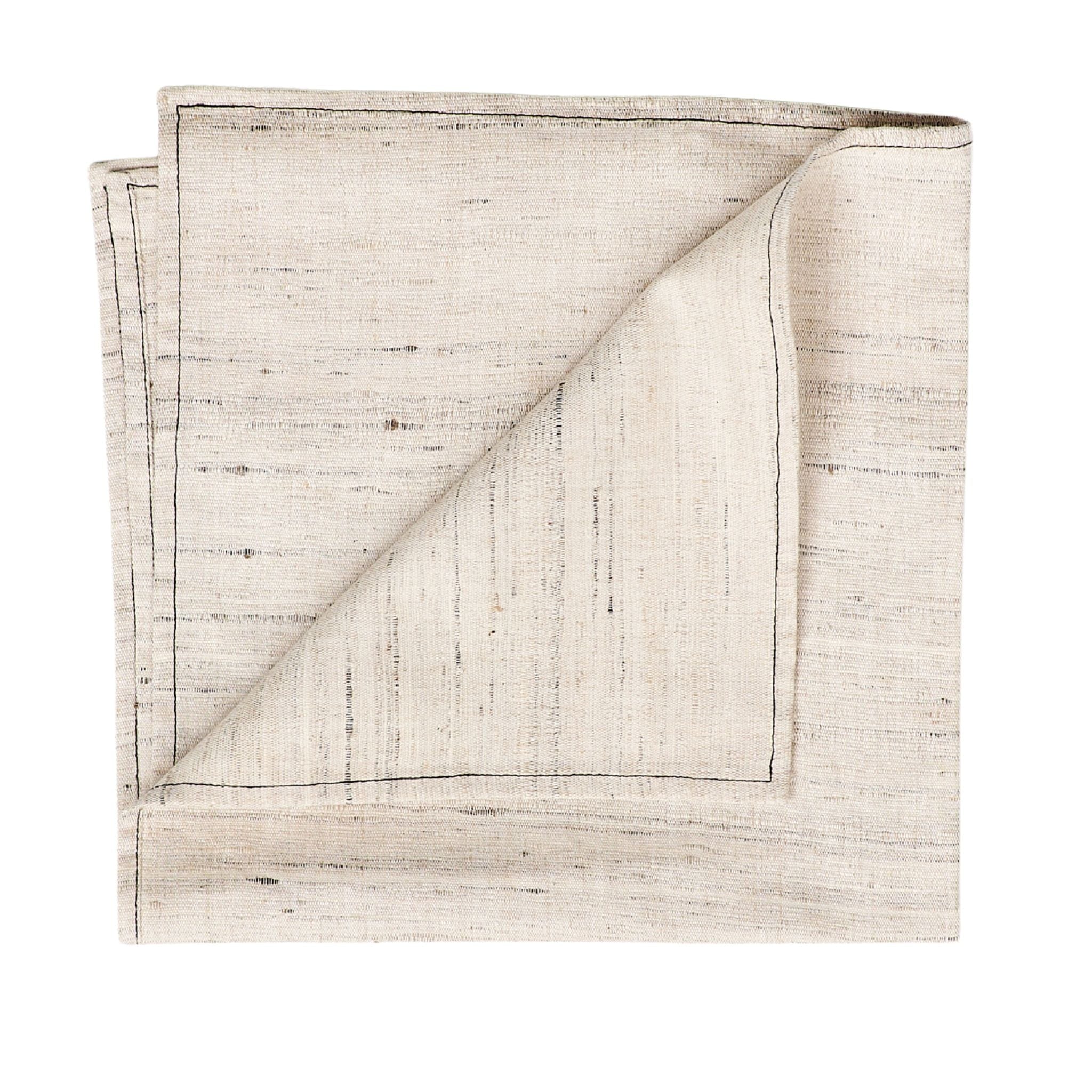 S/4 Kora Off White Peace Silk Handloom Napkin