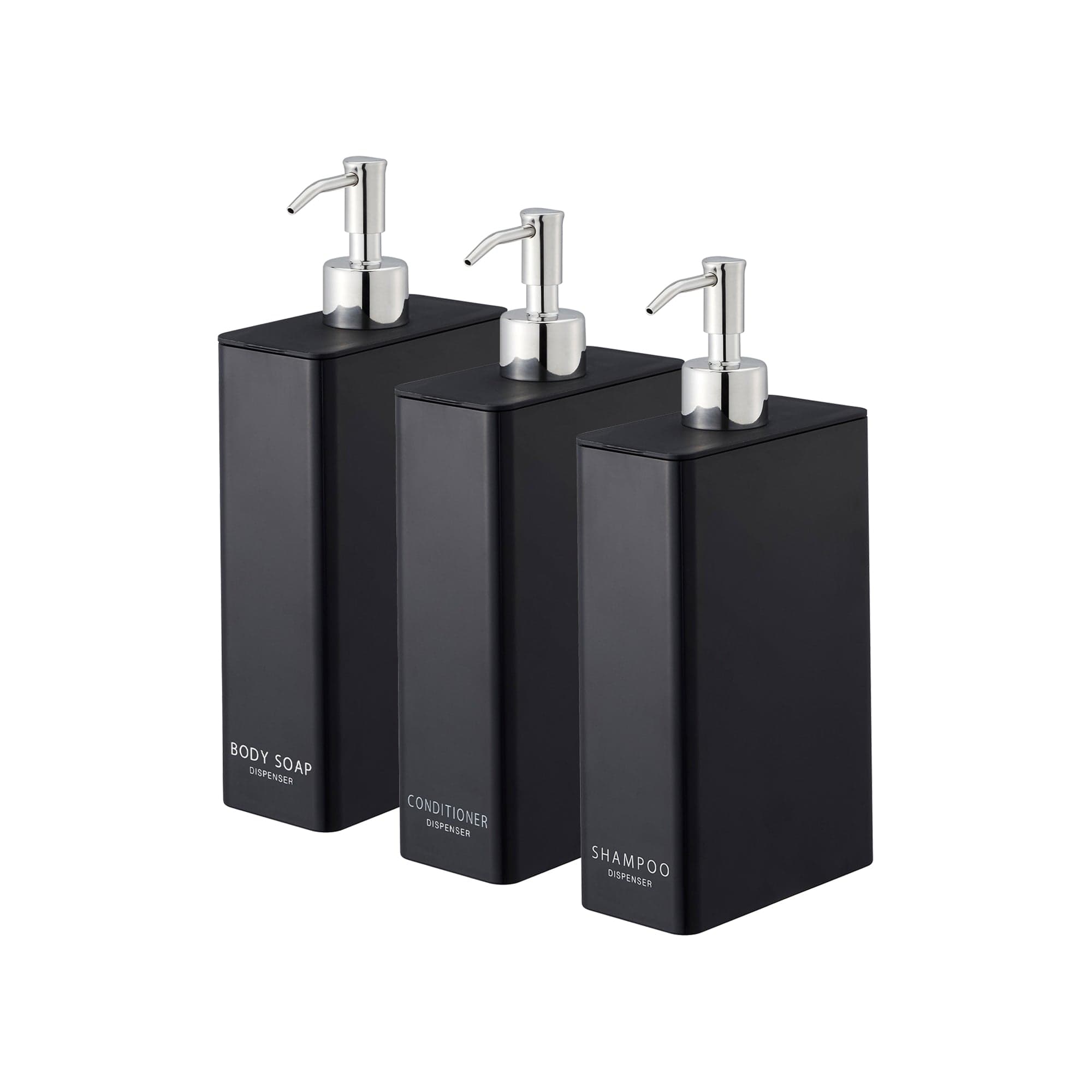Rectangle Dispenser Bundle - Shampoo, Conditioner, and Body Soap