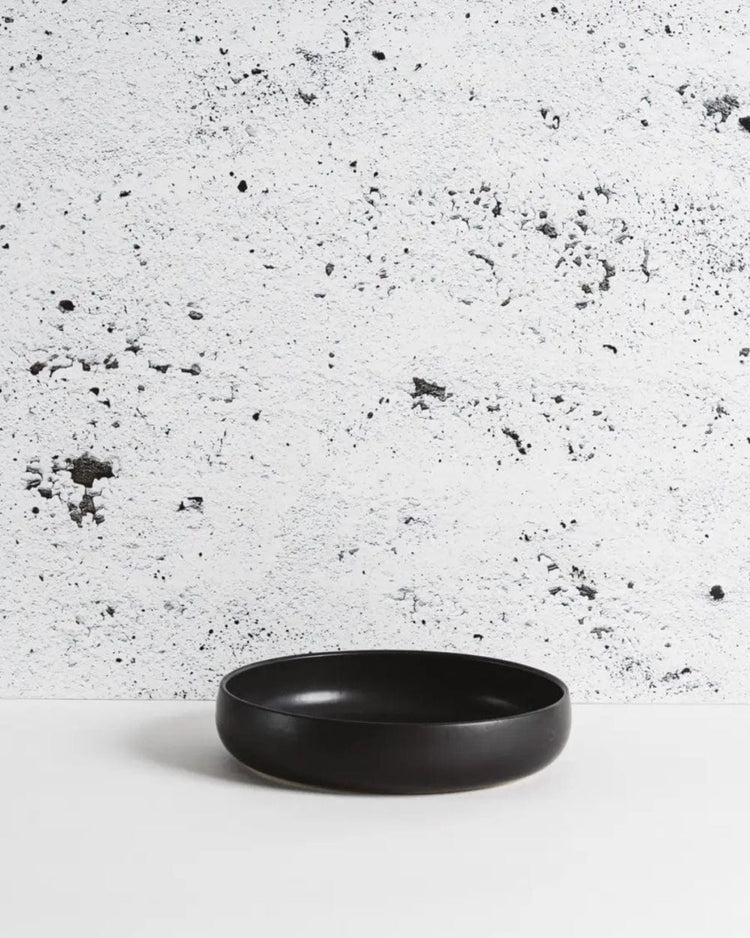 Stoneware Pasta/Salad Plate 7.9" Matte Black