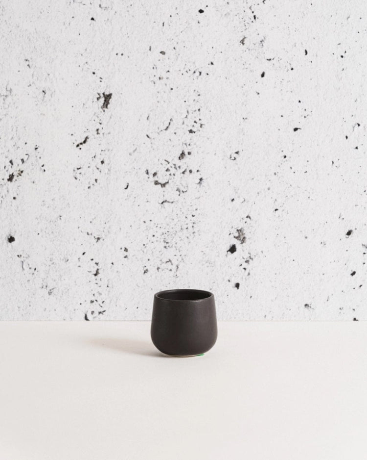Stoneware Coffee Cup 6 oz - Matte Black