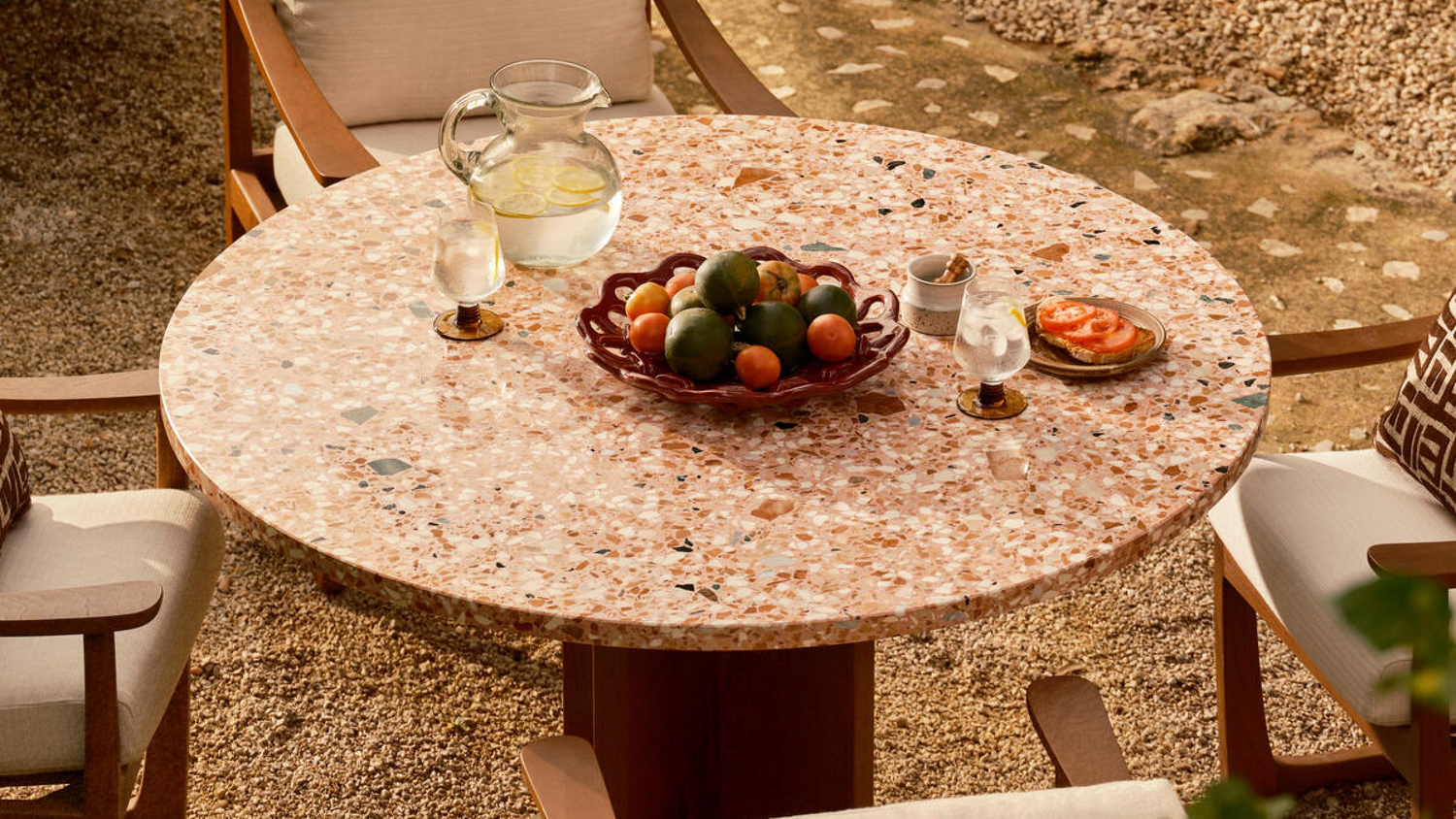 Japandi Outdoor Collection, shown Soho Home outdoor table