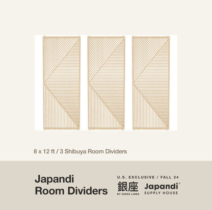 8 x 12 ft / 3 Shibuya Room Divider Configuration