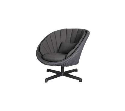 Peacock Lounge Chair w/Swivel Aluminum Base