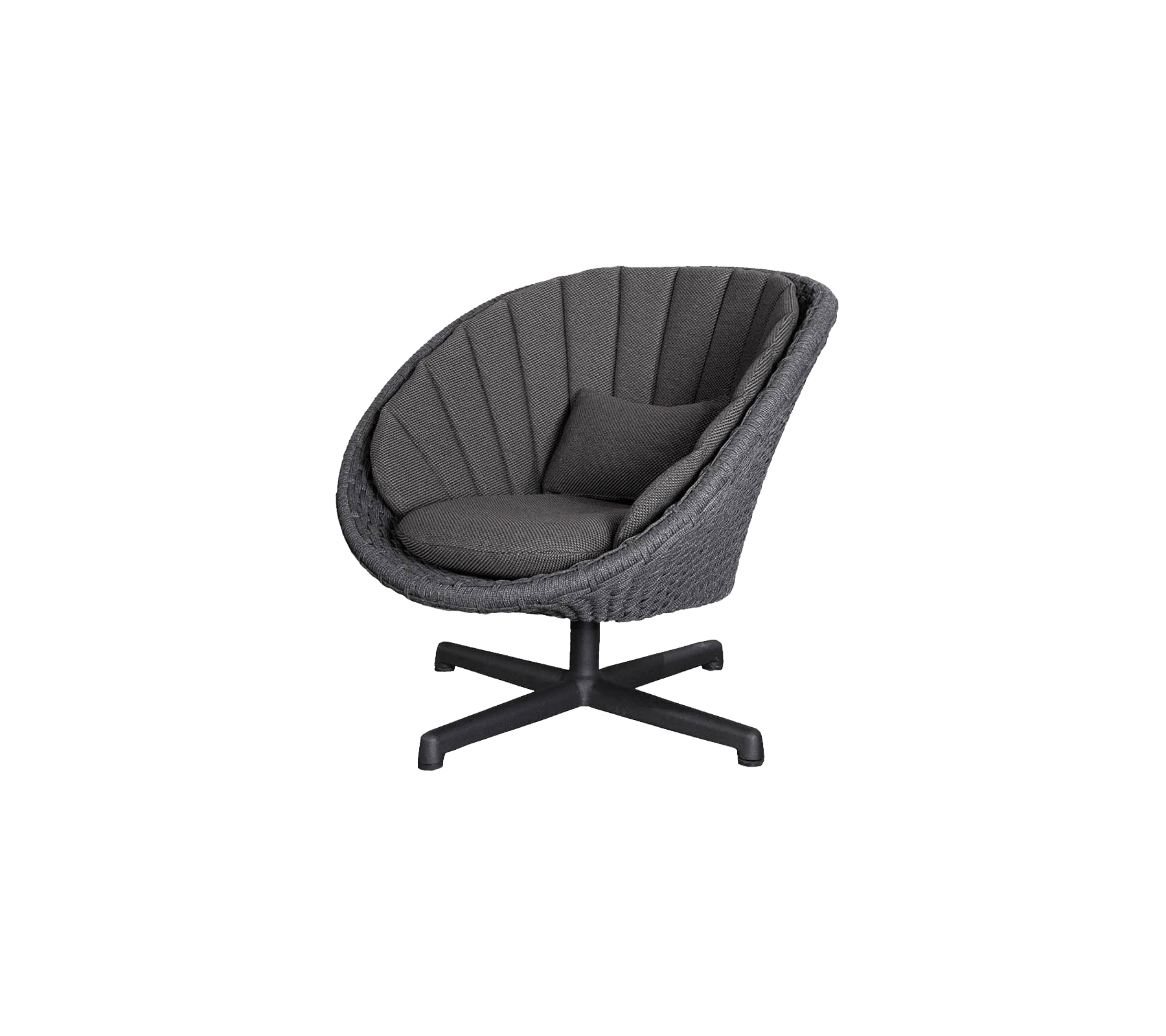 Peacock Lounge Chair w/Swivel Aluminum Base