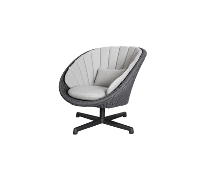 Peacock Lounge Chair w/Swivel Aluminum Base