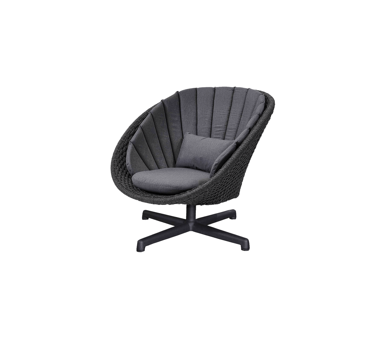 Peacock Lounge Chair w/Swivel Aluminum Base