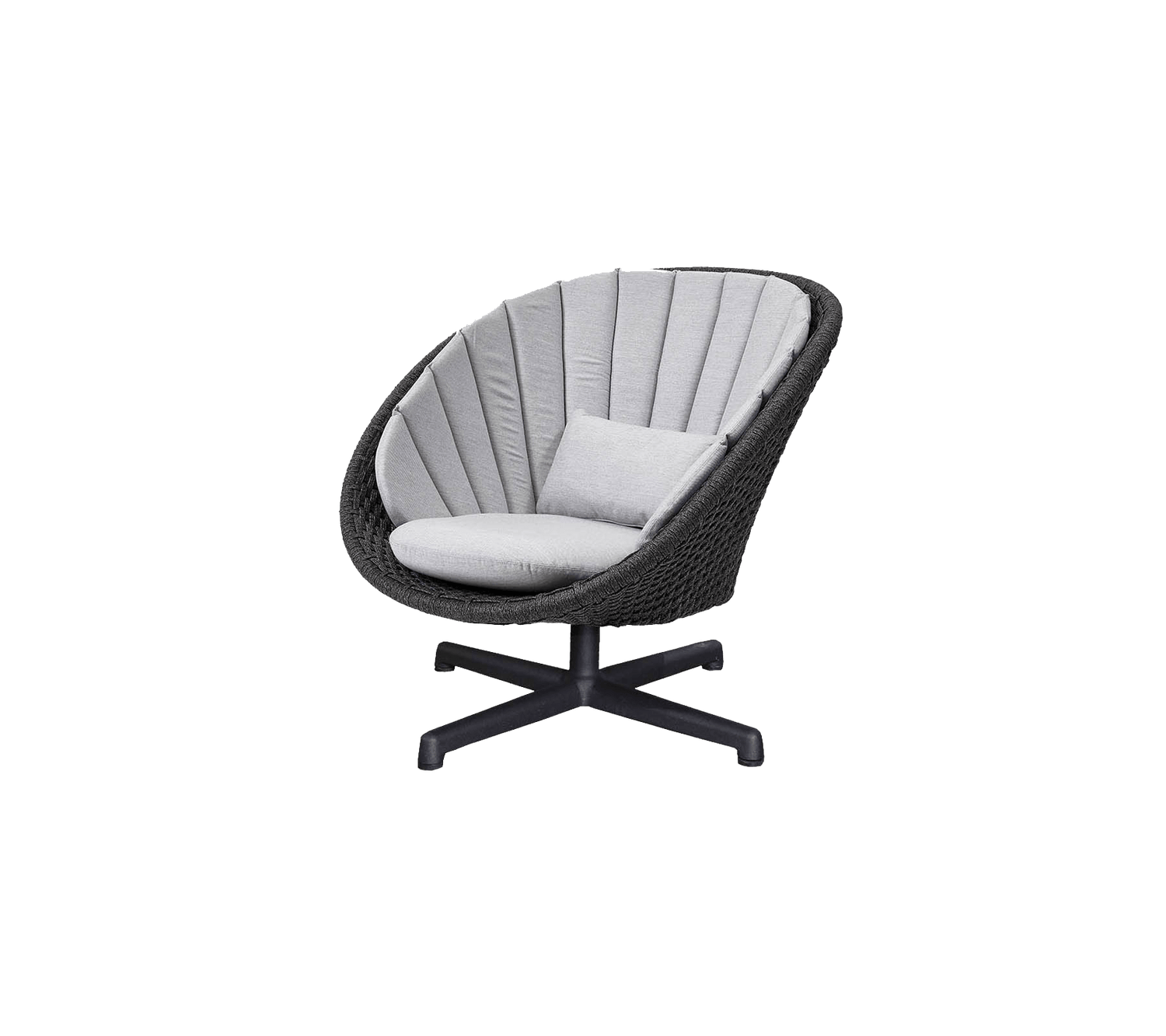 Peacock Lounge Chair w/Swivel Aluminum Base