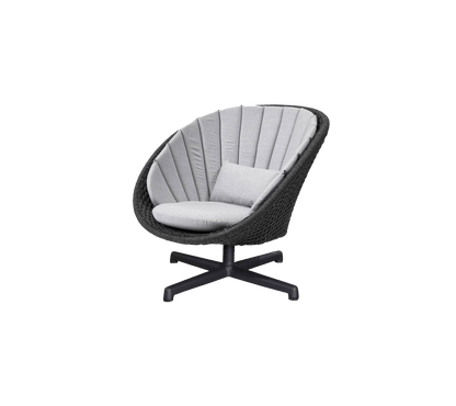 Peacock Lounge Chair w/Swivel Aluminum Base