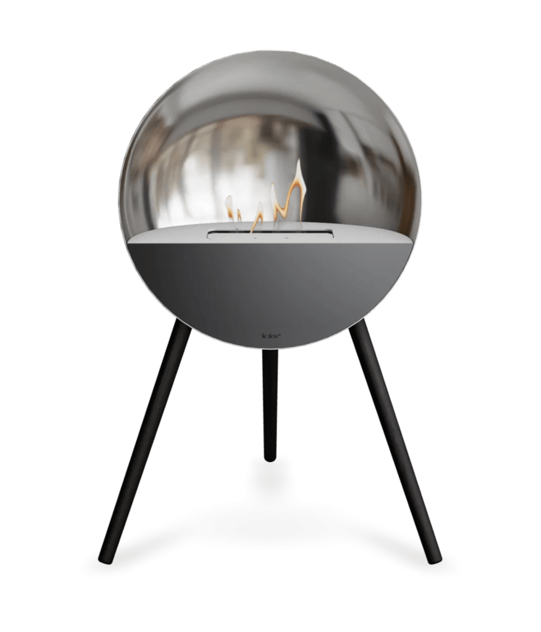 Eye Chromed Silver Bio Fireplace