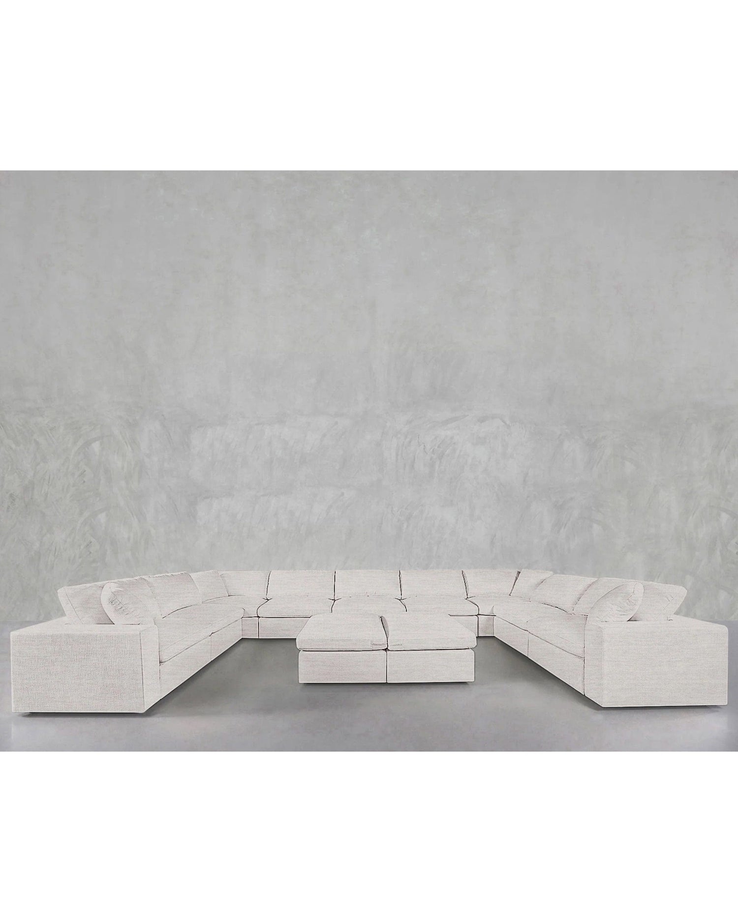 7th Avenue 9-Seat Modular U-Sectional with Double Ottoman