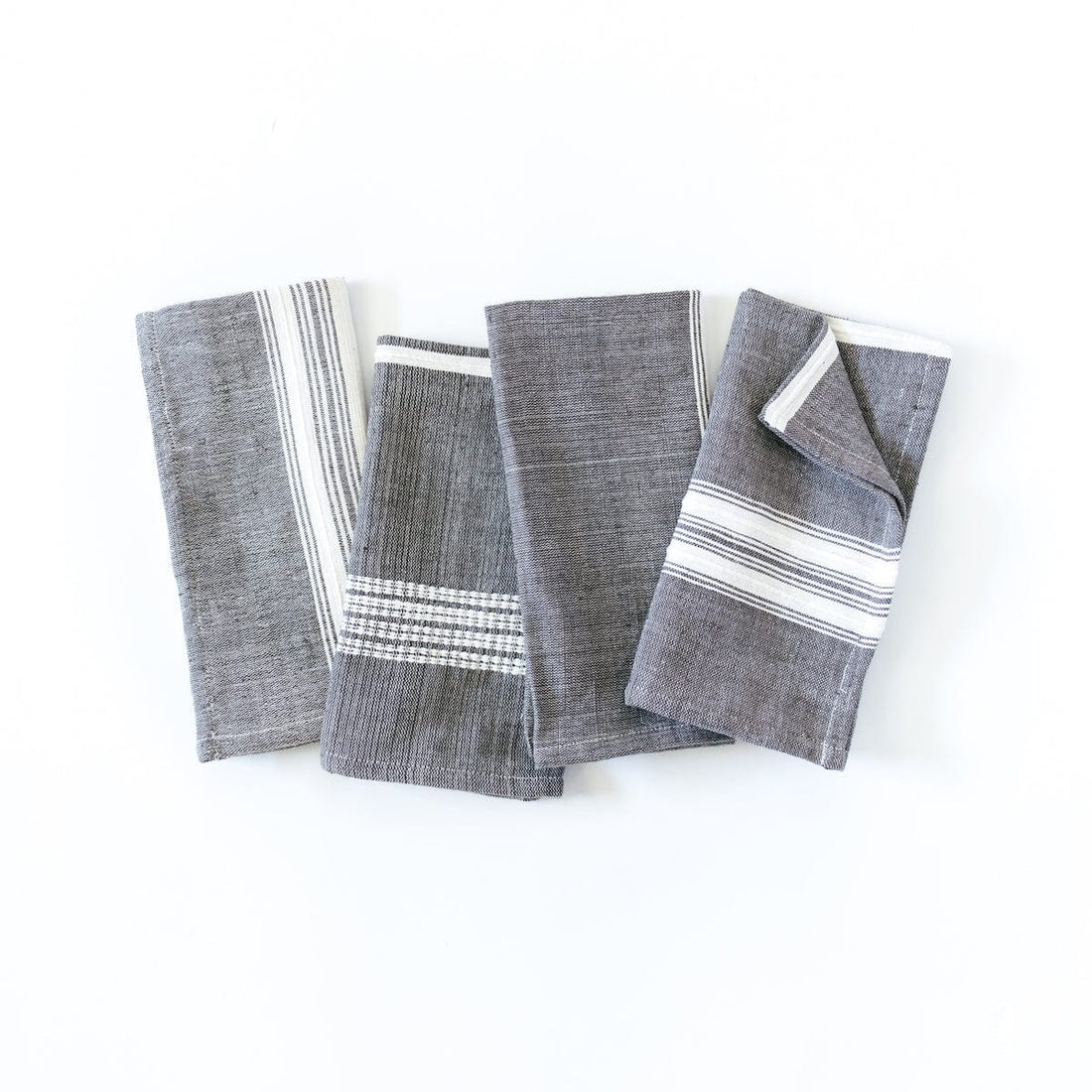 Aden Napkins, Grey / Natural - set of 4