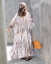 Hand Dyed Kimono in White & Brown