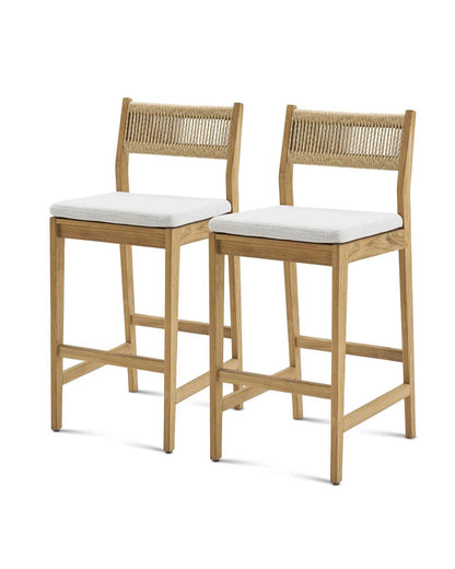 Castlery Rio Outdoor Teak Bar Stool