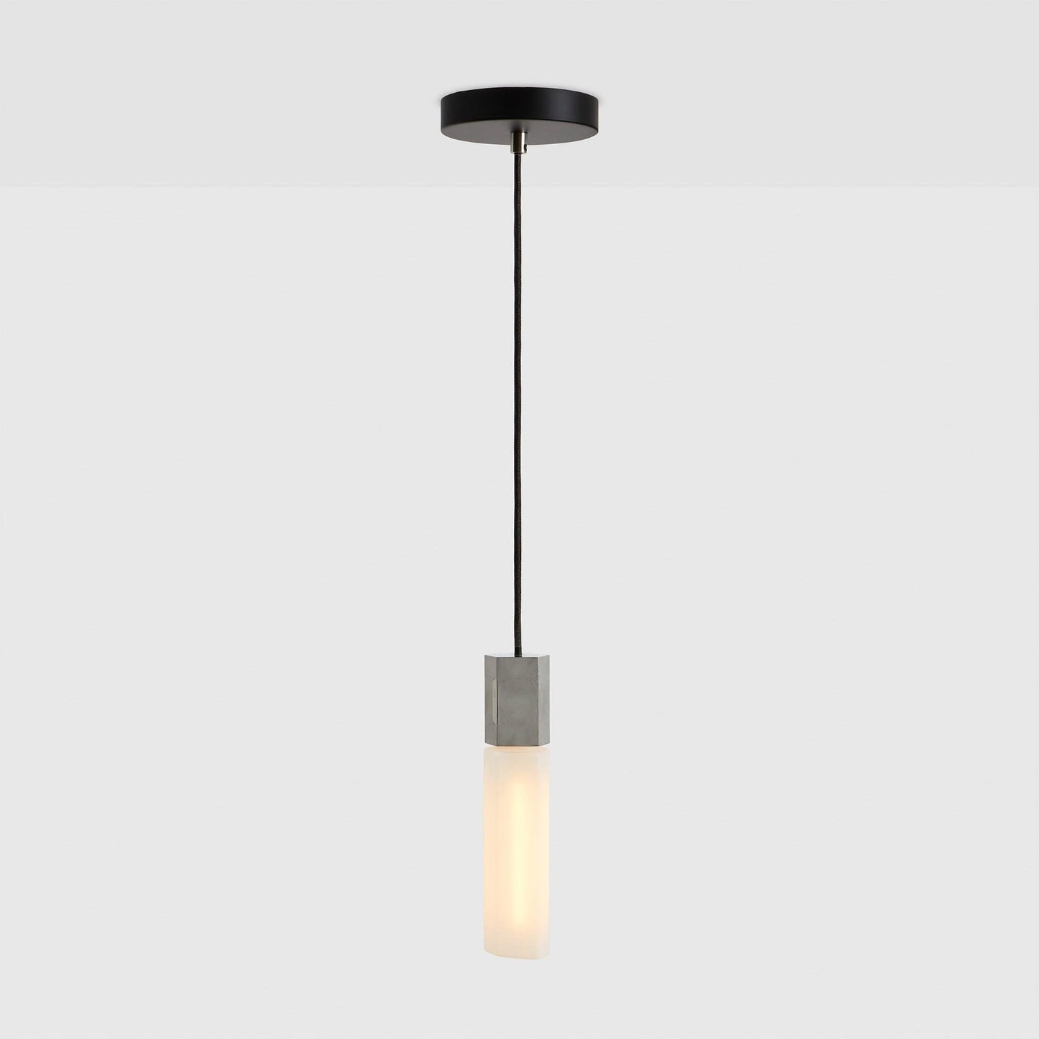 Basalt Single Pendant in Stainless Steel