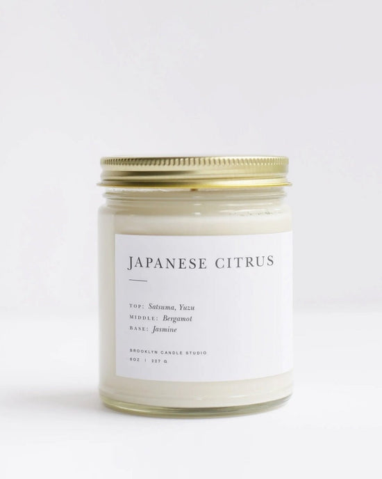 Japanese Citrus Minimalist Candle Front