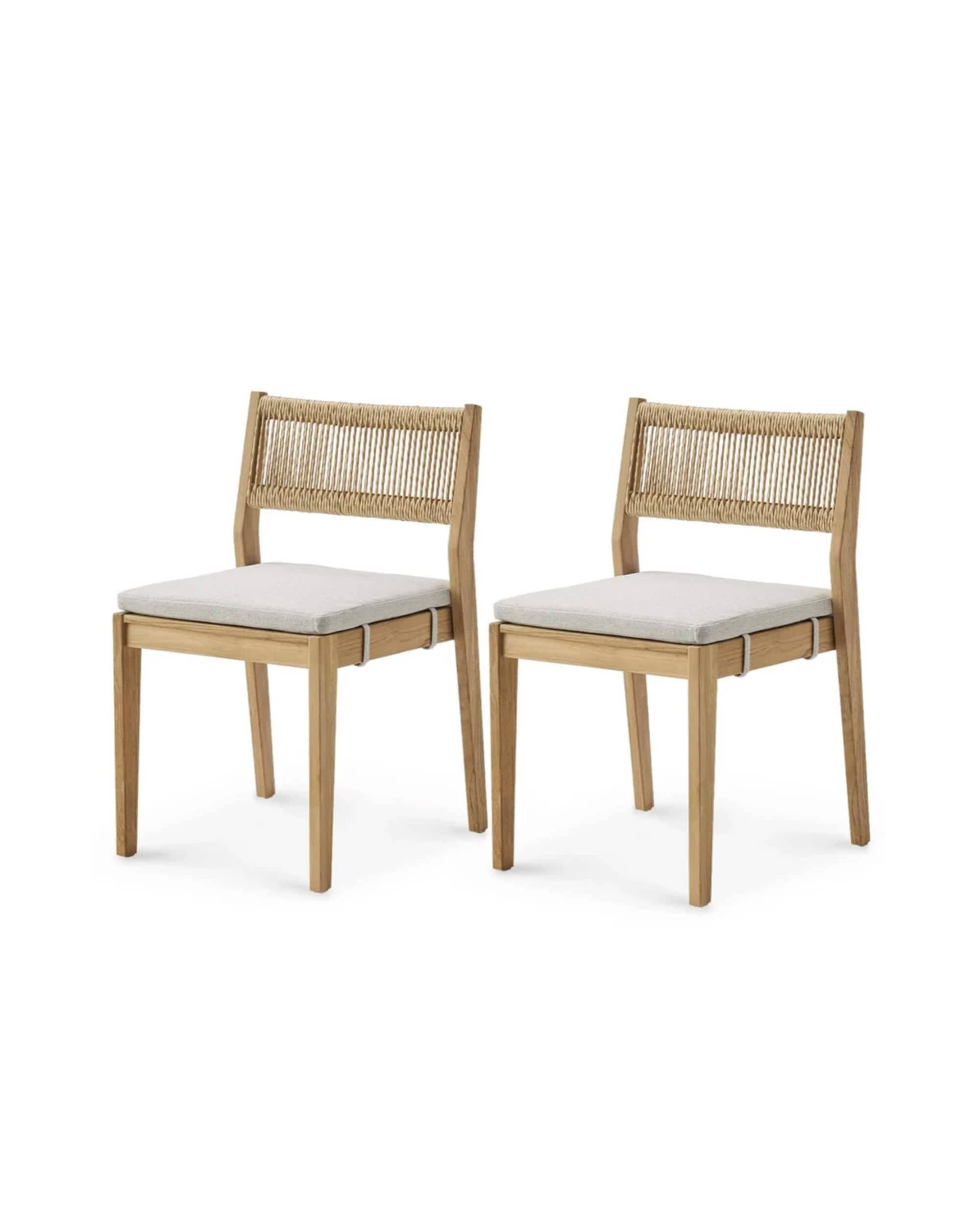 Castlery Rio Outdoor Teak Dining Chair Set