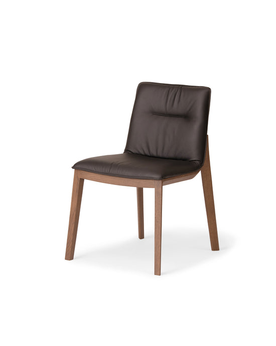 CHALLENGE Side Chair (Soft Type), Japanese Oak Medium Brown