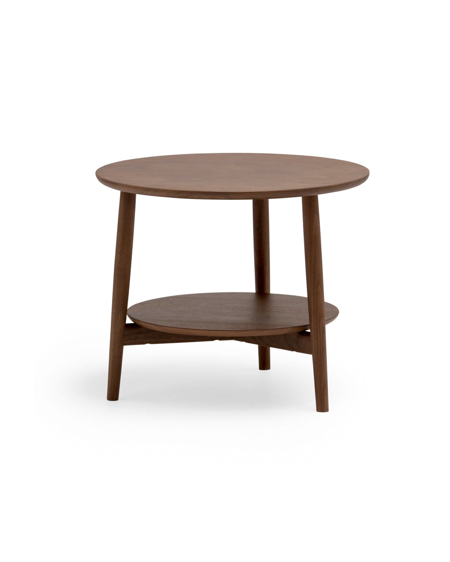 KAMUY 23&quot;dia Round Side Table Walnut Natural