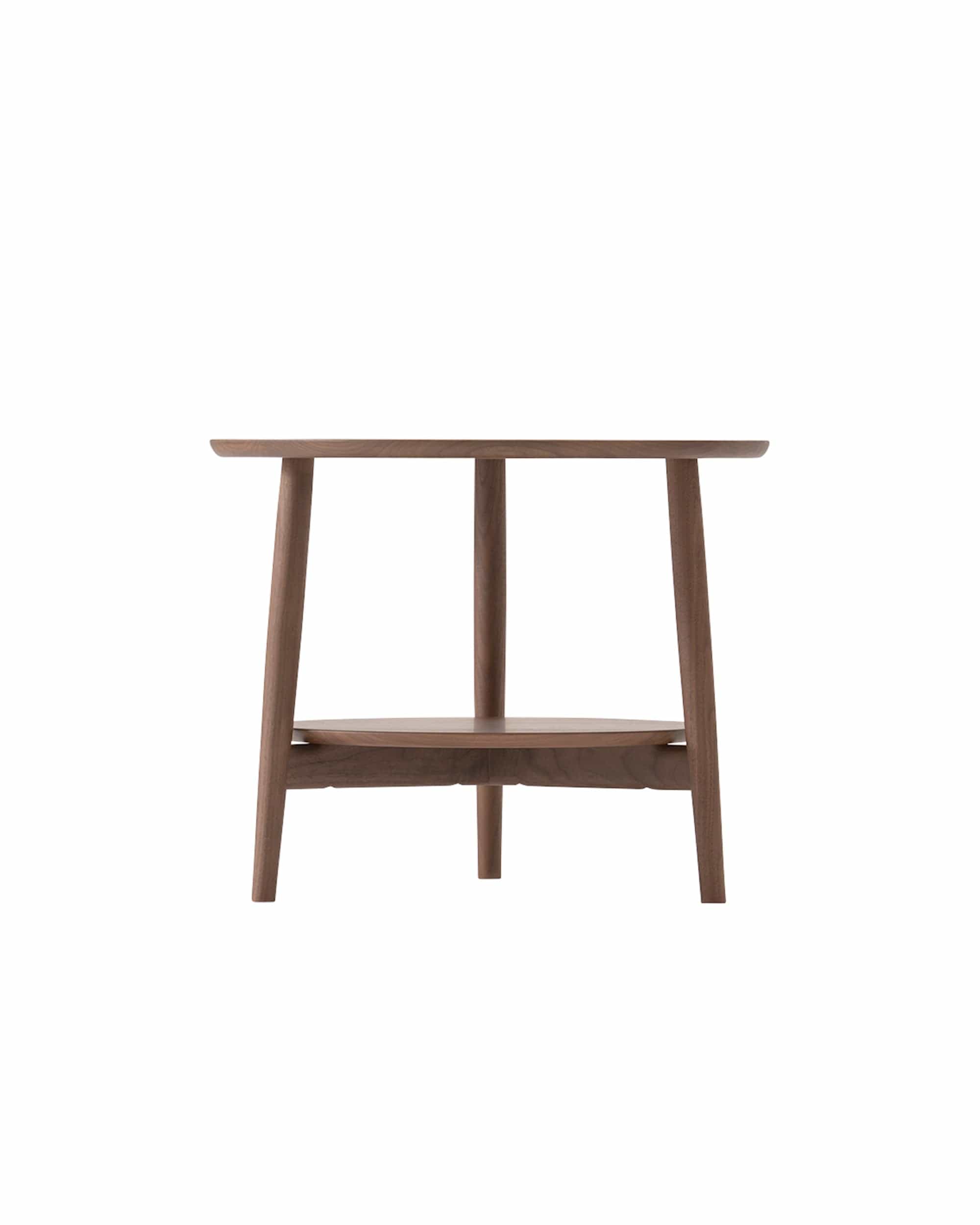 KAMUY 23&quot;dia Round Side Table Walnut Natural