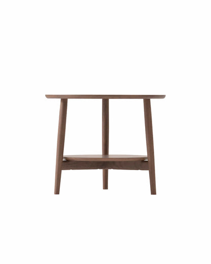 KAMUY 23&quot;dia Round Side Table Walnut Natural