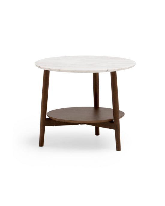 KAMUY 23" Round Side Table (Marble Top)