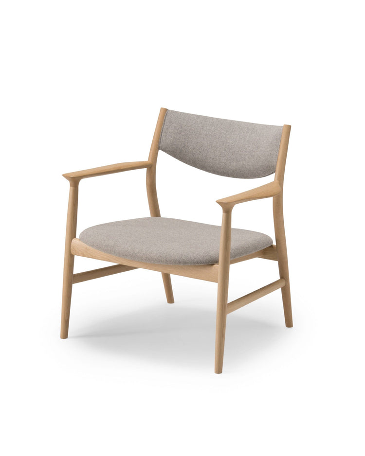 KAMUY Lounge Chair (Upholstered Back), Japanese Oak Natural