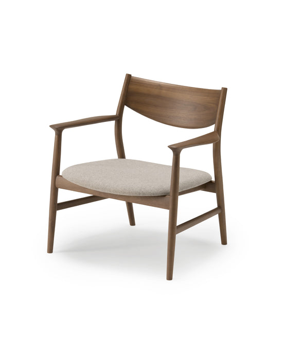 KAMUY Lounge Chair (Wooden Back), Walnut Natural