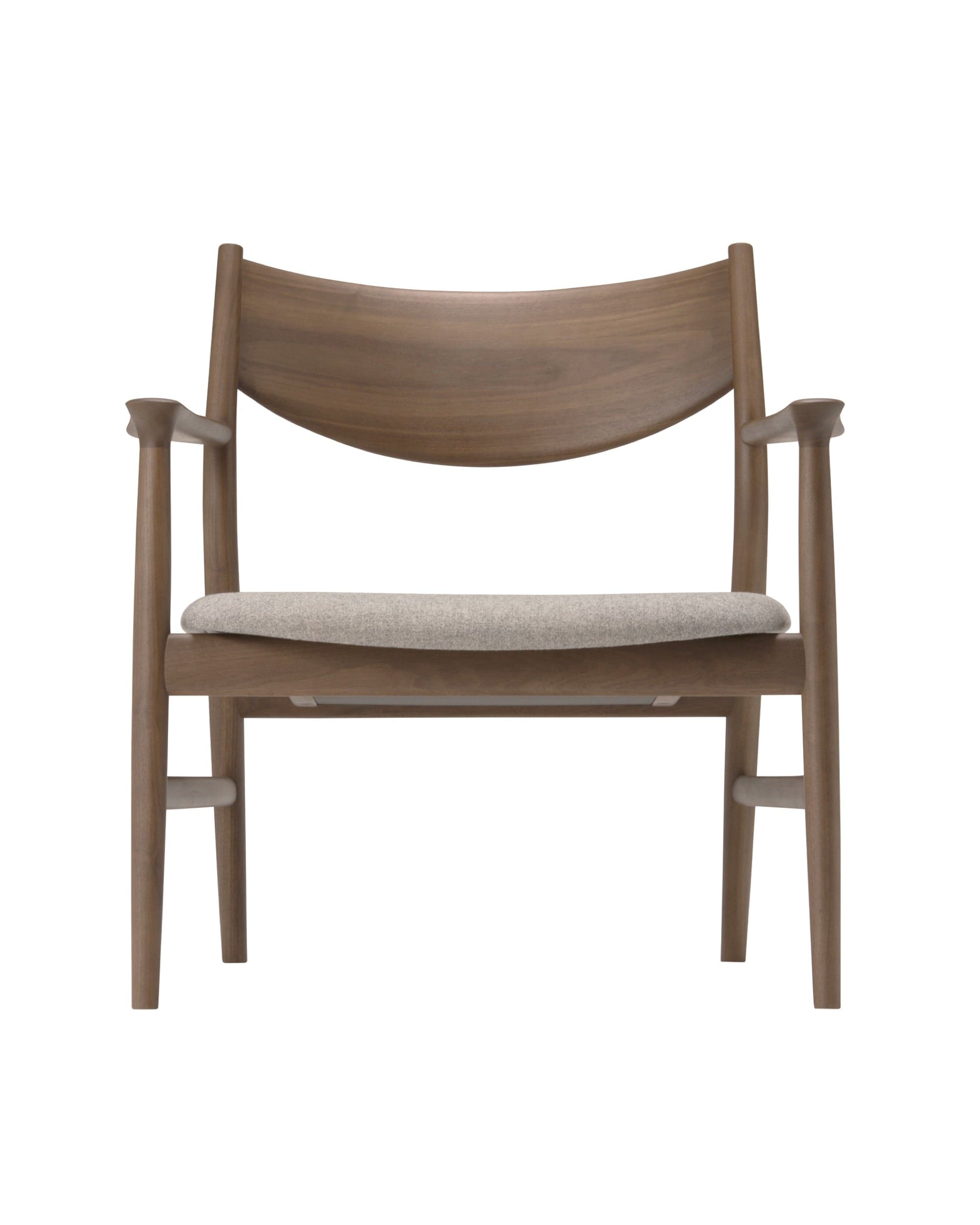 KAMUY Lounge Chair (Wooden Back), Walnut Natural