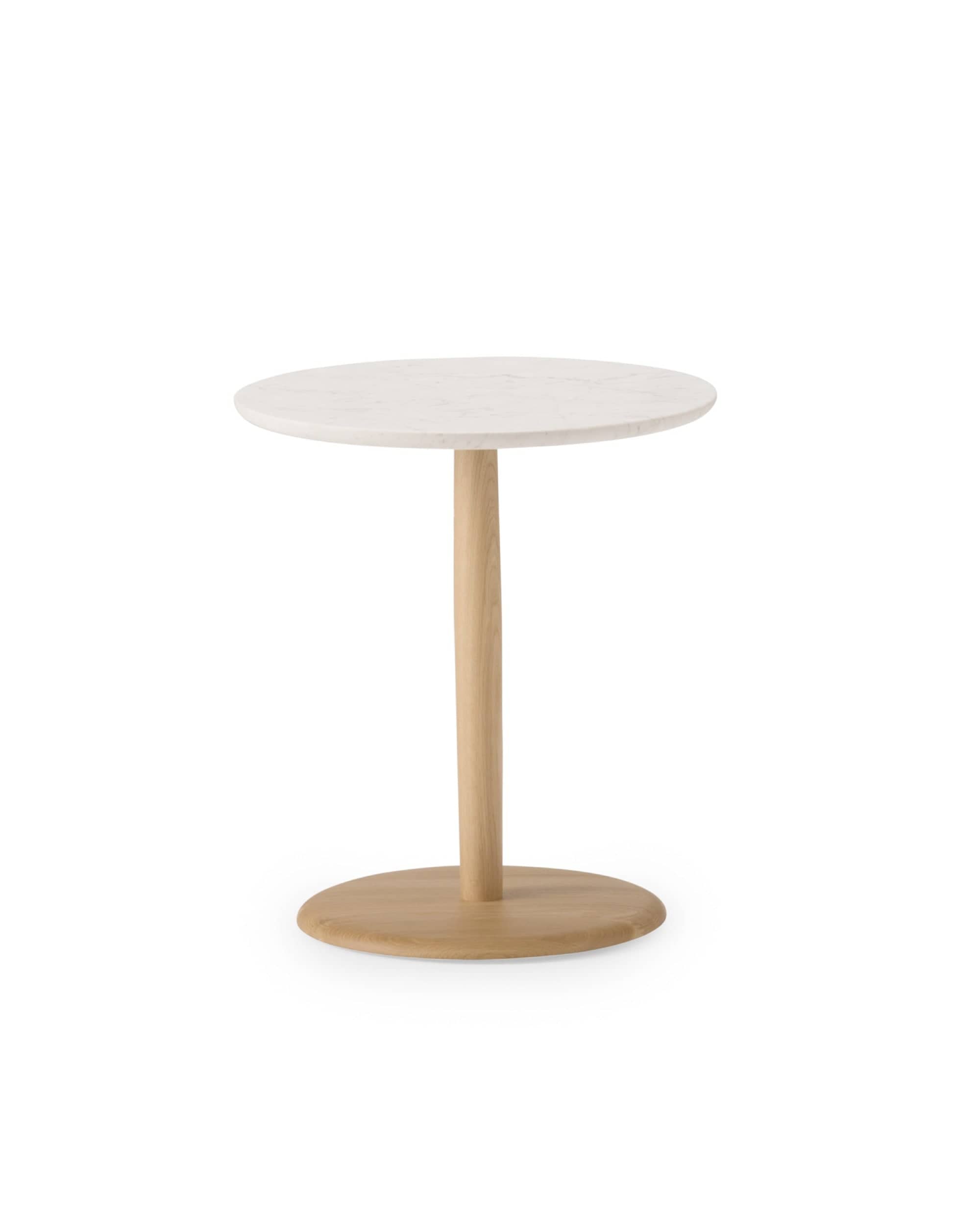 KAMUY 18&quot; Round Side Table (Marble Top)