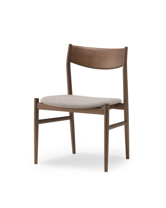 KAMUY Side Chair (Upholstered Seat), Walnut Natural