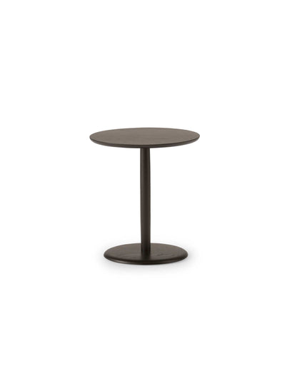 KAMUY 18&quot; Round Side Table Japanese Oak Black