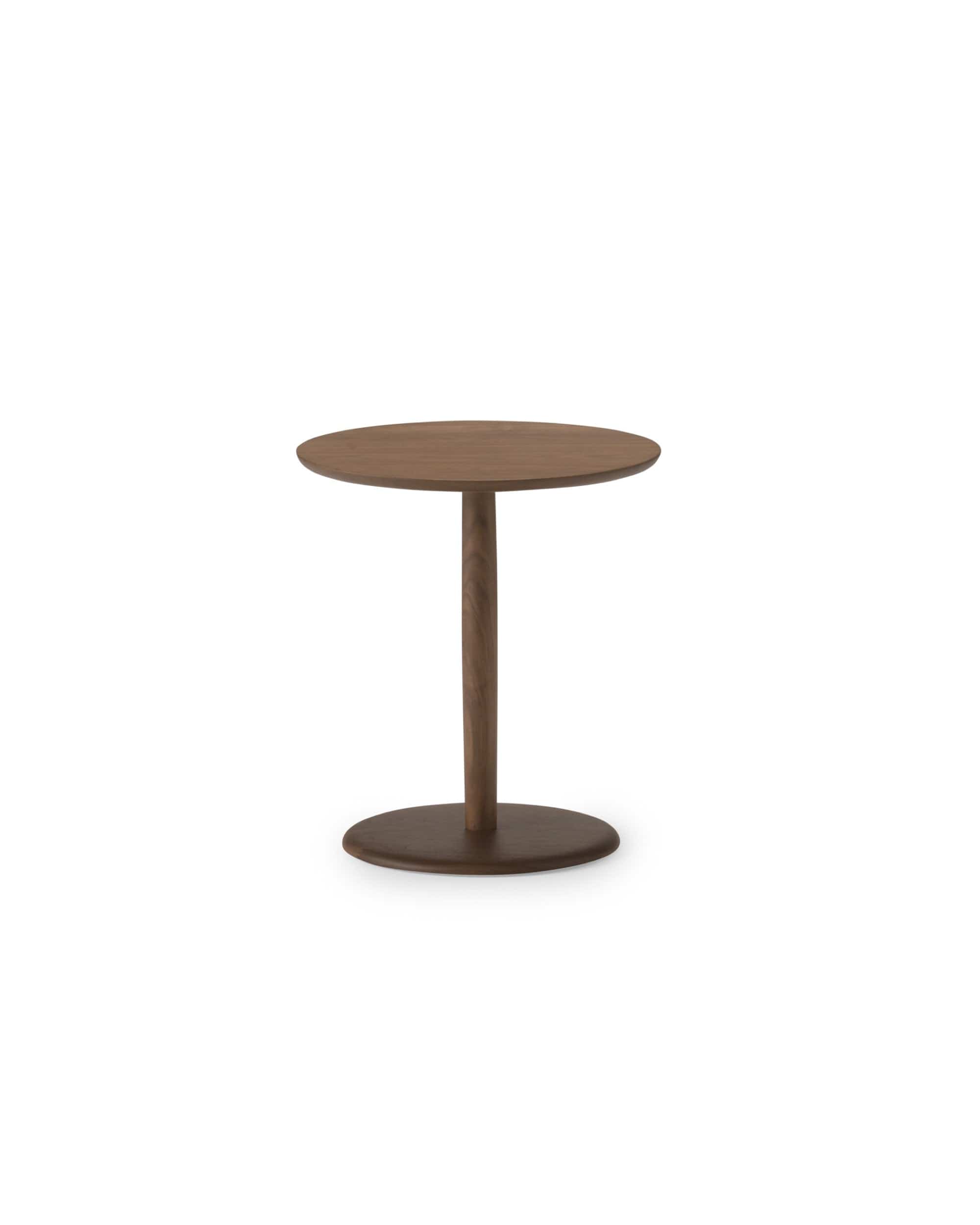 KAMUY 18&quot; Round Side Table Walnut Natural