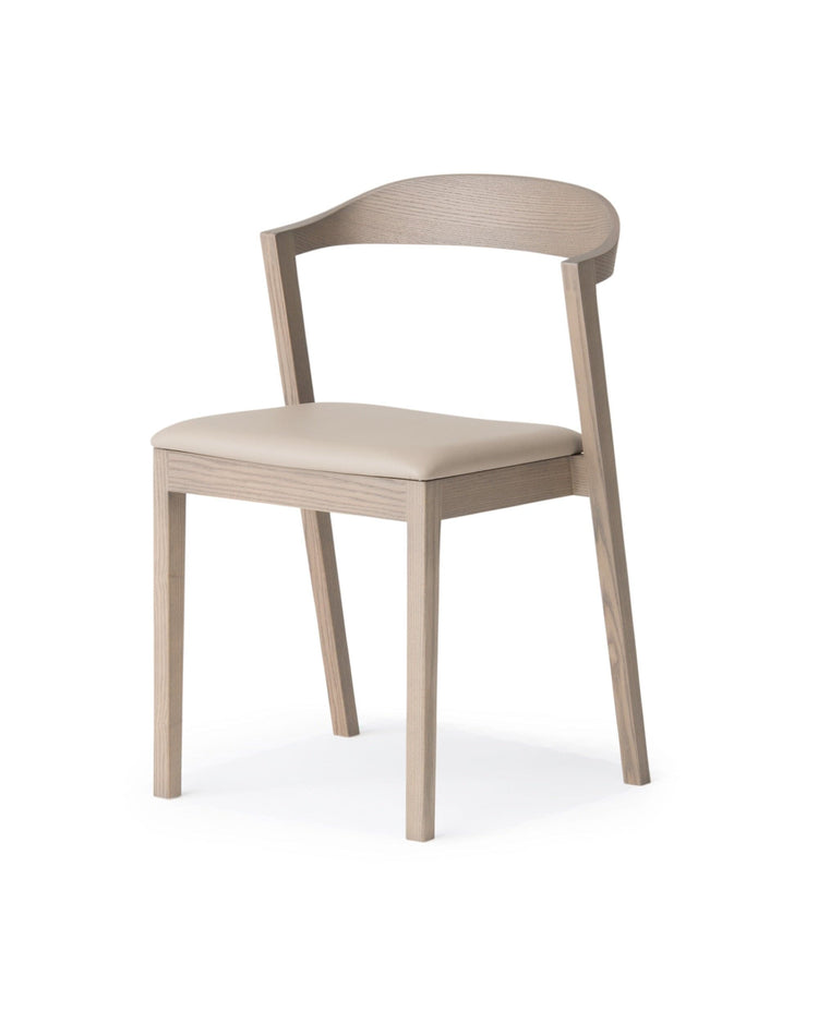 KIILA Stacking Chair (Upholstered Seat), Japanese Ash Gray Wash