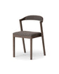 KIILA Stacking Chair Upholstered Back (Upholstered Seat), Japanese Ash Dark Gray