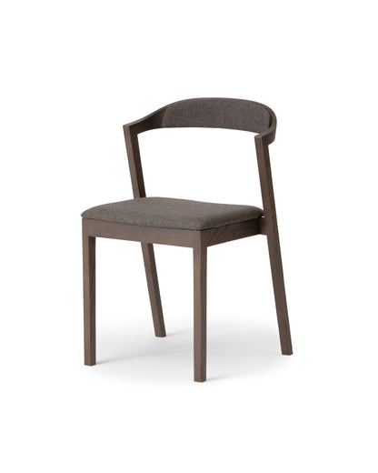 KIILA Stacking Chair Upholstered Back (Upholstered Seat), Japanese Ash Dark Gray