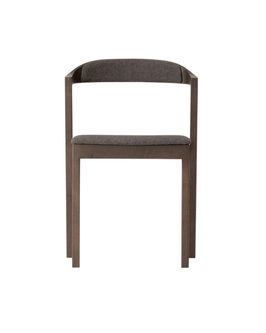 KIILA Stacking Chair Upholstered Back (Upholstered Seat), Japanese Ash Dark Gray