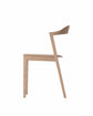 KIILA Stacking Chair Upholstered Back (Wooden Seat), Japanese Ash Gray Wash