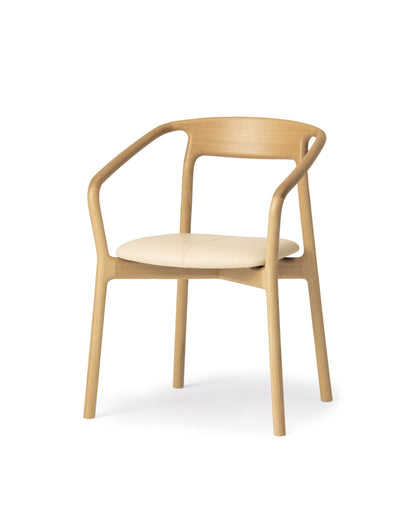 KORENTO Armchair (Upholstered Seat), Japanese Oak Natural