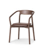 KORENTO Armchair (Upholstered Seat), Japanese Oak Dark Brown