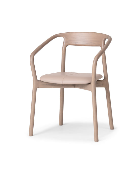 KORENTO Armchair (Upholstered Seat), Japanese Oak Gray Wash