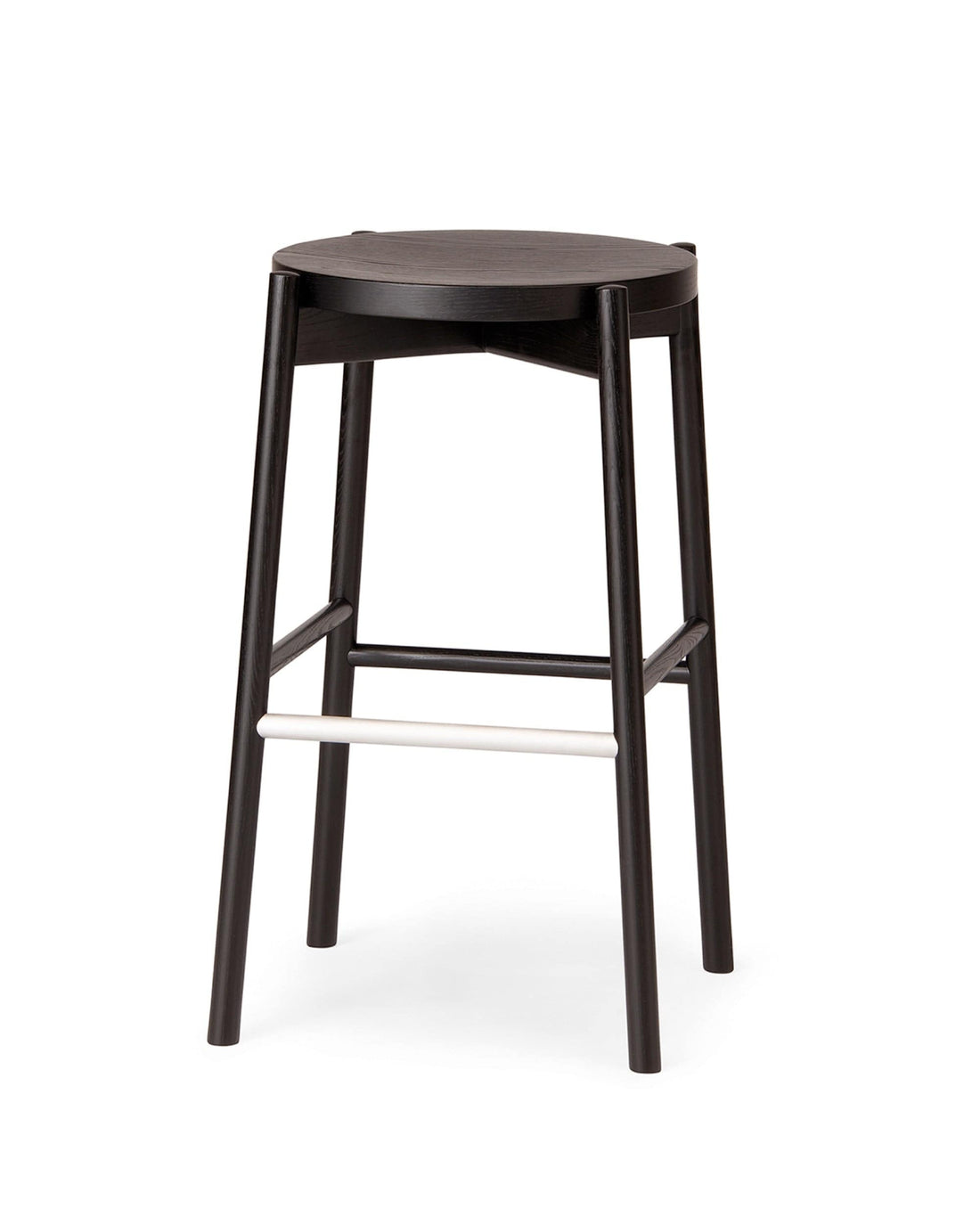 KOTAN Bar Stool (Wooden Seat), Japanese Ash Black