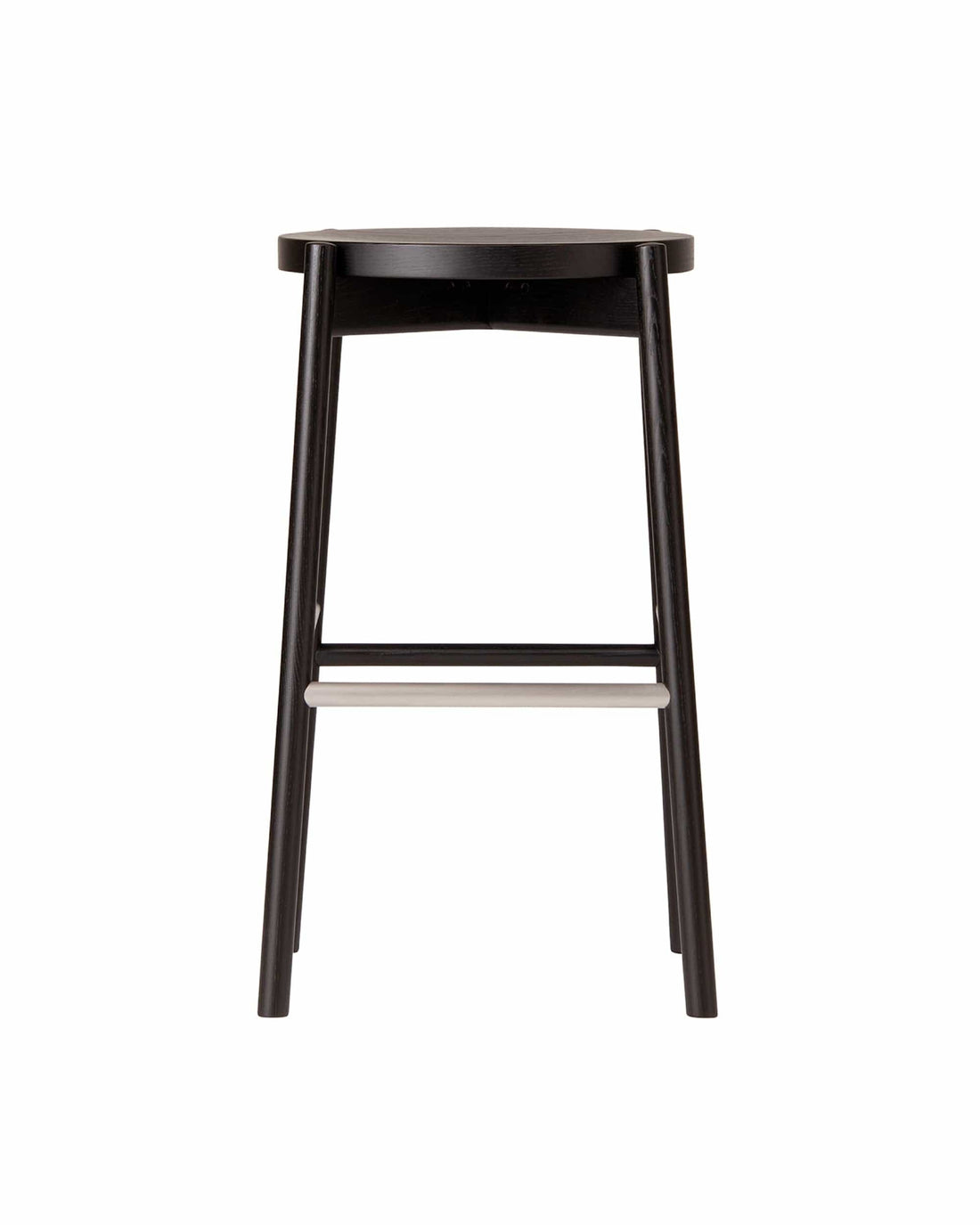 KOTAN Bar Stool (Wooden Seat), Japanese Ash Black