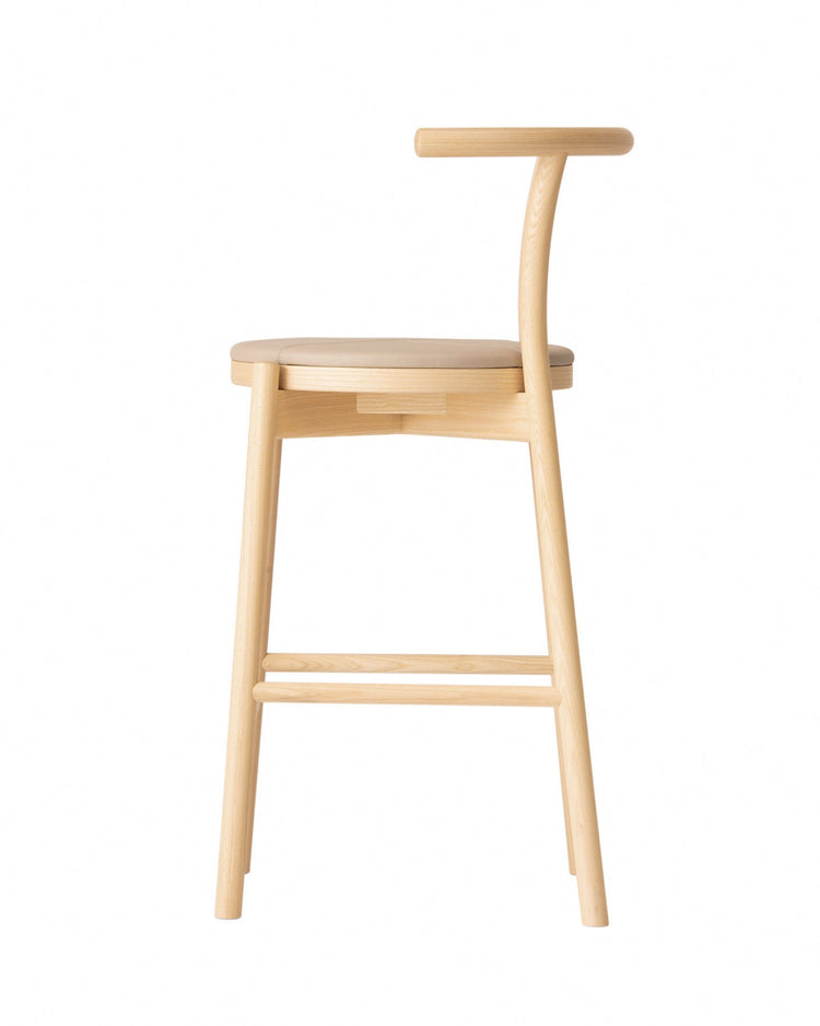 KOTAN Bar Chair (Upholstered Seat) Japanese Ash Natural
